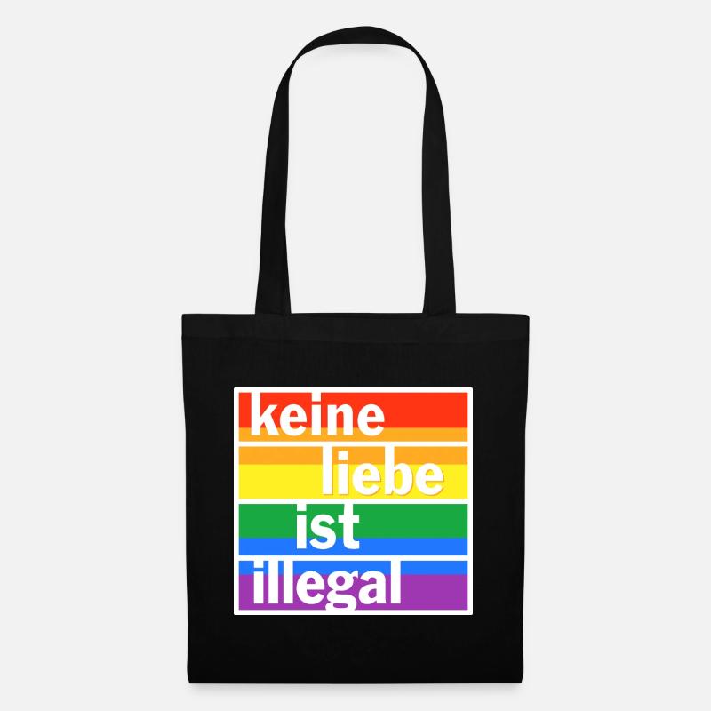 Keine Liebe ist illegal - Stoffbeutel - Schwarz