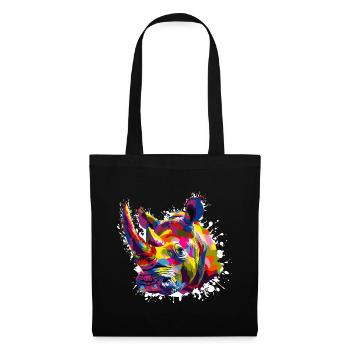 Rhino Pop Art Animal - Tote Bag - black - Front