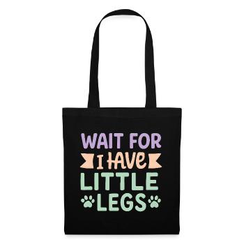 Le chien dit Humour Mème Humour, Drôle, petites jambes drôles - Sac en tissu - noir - Devant