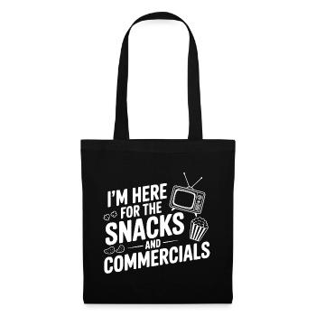 I'm Here for the Snacks and Commercials - Tote Bag - black - Front