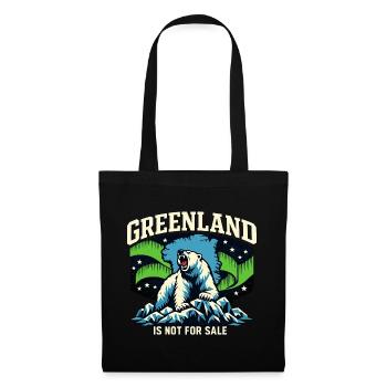 Le Groenland n’est pas à vendre. Pas de la main - Sac en tissu - noir - Devant