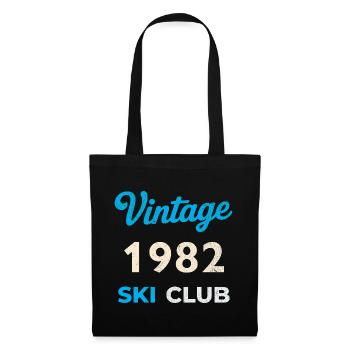 Vintage 1982 – Ski Club Retro Birth Year Gift - Tote Bag - black - Front