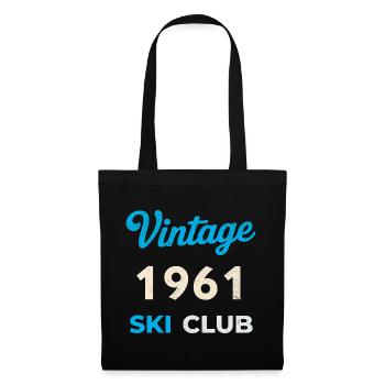 Vintage 1961 – Ski Club Retro Birth Year Gift - Tote Bag - black - Front