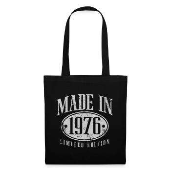 Cadeau d’anniversaire vintage vintage 1976 fabriqué en 1976 - Sac en tissu - noir - Devant