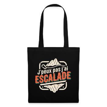 J'peux pas j'ai Escalade - Sac en tissu - noir - Devant