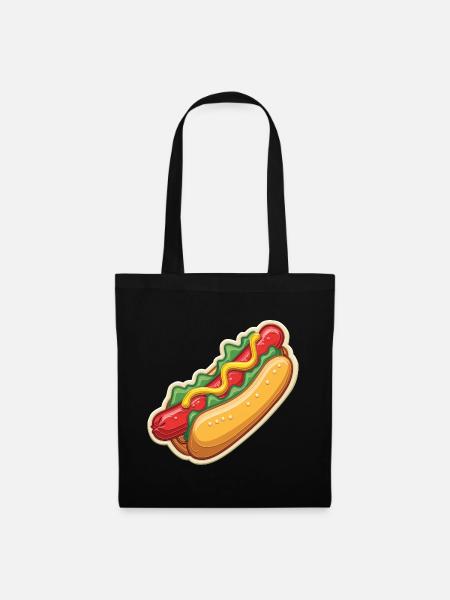 Hotdog Love - Stoffbeutel - Schwarz