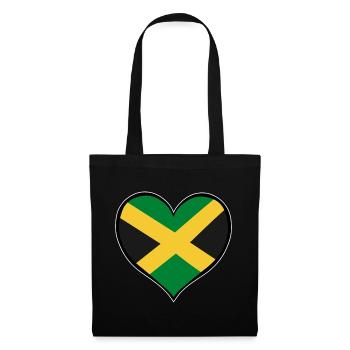 Jamaika_Herzflagge - Tote Bag - black - Front