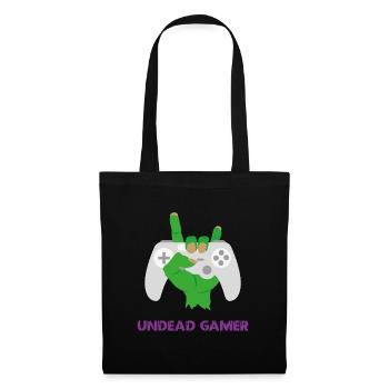 Untoter Gamer-Zombie-Humor - Stoffbeutel - Schwarz - Vorne