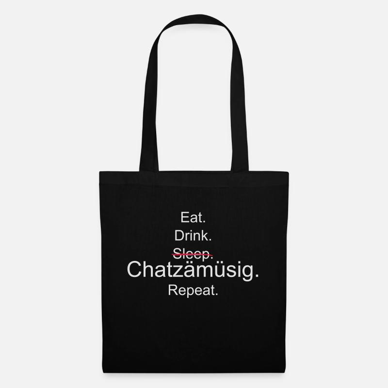 E. D. S. Chatzämüsig. R.2 - Stoffbeutel - Schwarz