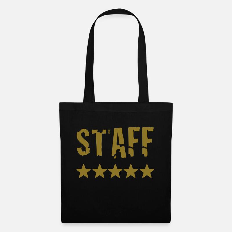 staff - Stoffbeutel - Schwarz