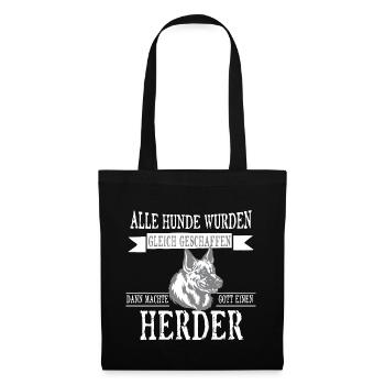Alle Hunde Herder - Stoffbeutel - Schwarz - Vorne