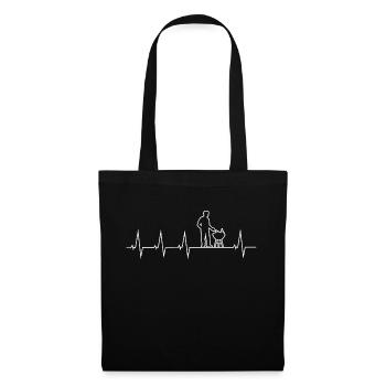 Barbecue - Grillmeister - Heartbeat - Tote Bag - black - Front