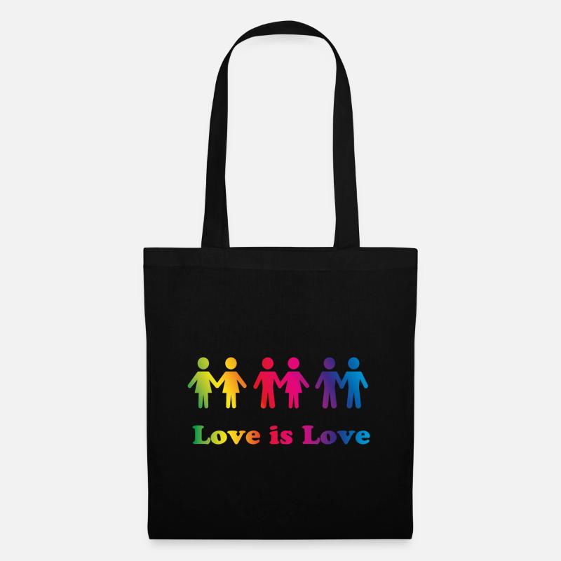 Love is Love yellow to blue - Stoffbeutel - Schwarz