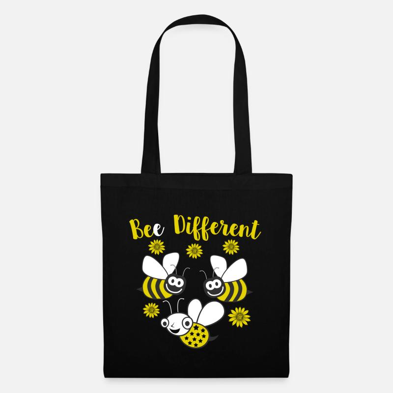 Bee différent - Sac en tissu - noir
