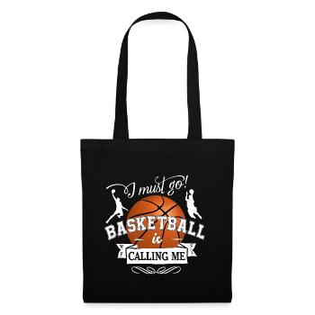 i must go basketball is calling - Team Ballsport - Stoffbeutel - Schwarz - Vorne