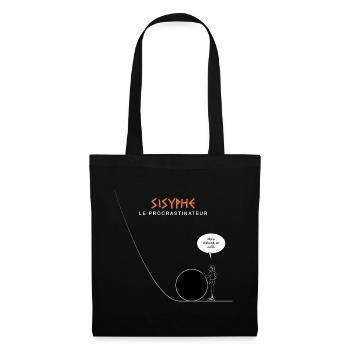 D'abord un café - blanc - Sac en tissu - noir - Devant