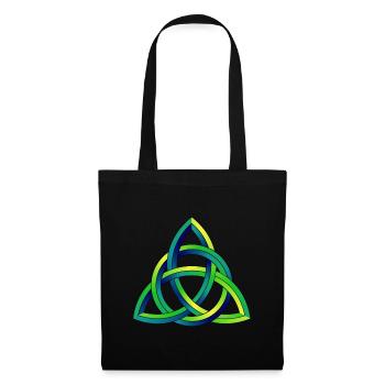 Keltischer Knoten Celtic Knot - Stoffbeutel - Schwarz - Vorne