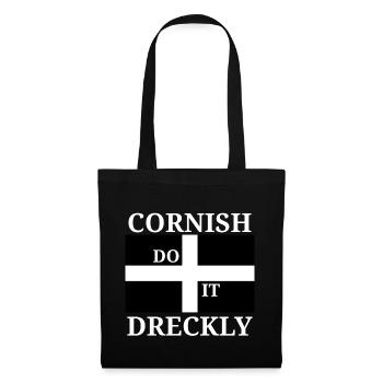 Cornish Dreckly - White - Tote Bag - black - Front