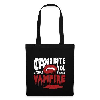 Vampire Sexy Lips Halloween Can I bite you blood - Tote Bag - black - Front