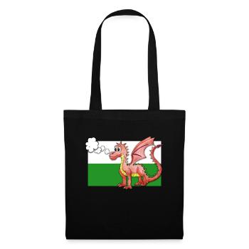 Puffing Welsh Dragon - Gregory - Tote Bag - black - Front