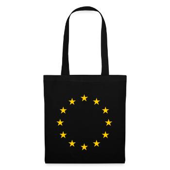 Drapeau de l'europe - Sac en tissu - noir - Devant