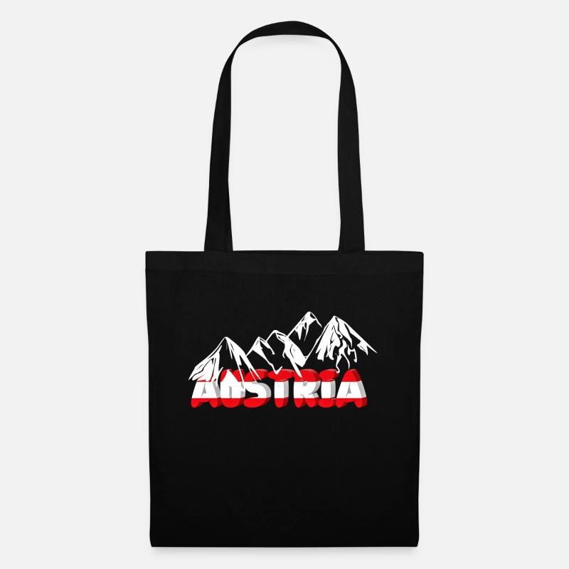 Austria with mountains - Tote Bag - black