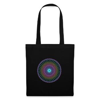 Mandala de méditation - Sac en tissu - noir - Devant