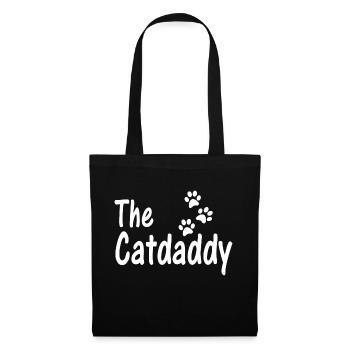 Le papa de chat / chats - Sac en tissu - noir - Devant