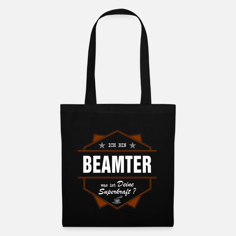 Beamter Superkraft hell - Stoffbeutel - Schwarz