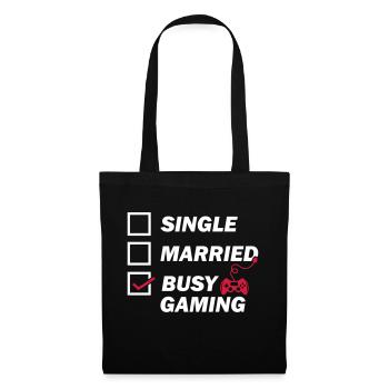 Busy Gaming - Stoffbeutel - Schwarz - Vorne