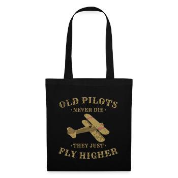 Pilot Airplane Gift Idea - Tote Bag - black - Front