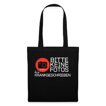 Bitte keine Fotos, bin Krankgeschrieben! - Stoffbeutel - Schwarz - Vorne