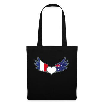 Drapeaux Français et Australien France Australie 2 - Sac en tissu - noir - Devant