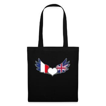 Drapeaux Français et anglais France Royaume Uni II - Sac en tissu - noir - Devant