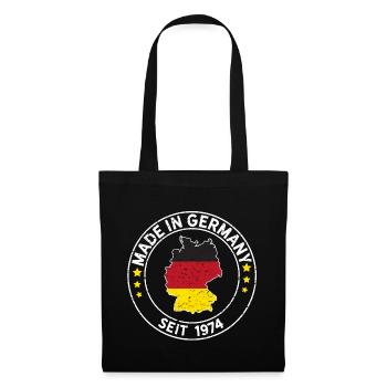 Made In Germany Seit 1974 Geburtstagsgeschenkidee - Stoffbeutel - Schwarz - Vorne
