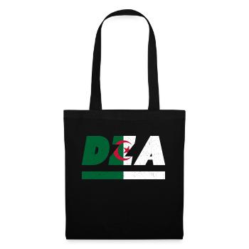 Algerien Fahne Flagge DZA - Stoffbeutel - Schwarz - Vorne