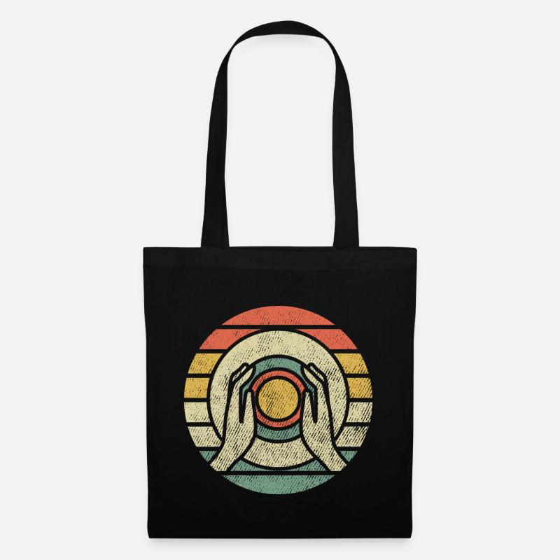 Keramik Retro Ofen Keramik Potter Handwerk Handwerk Geschenk - Stoffbeutel - Schwarz