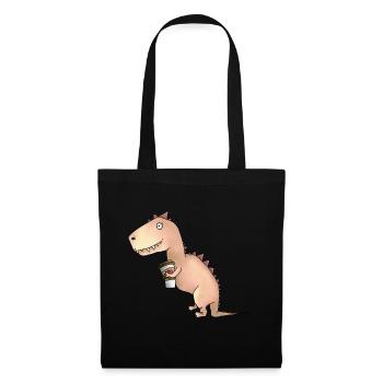 Dinosaur Dino T Tex Coffee Love Gift Office - Tote Bag - black - Front