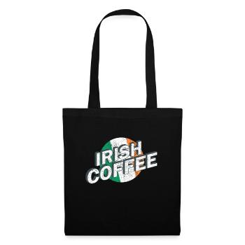 Café irlandais Cocktail lettrage vintage logo rétro - Sac en tissu - noir - Devant