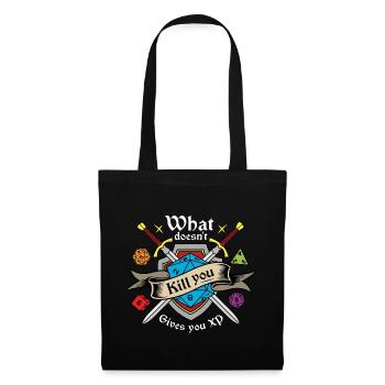 What doesn't kill you gives you XP - Tote Bag - black - Front
