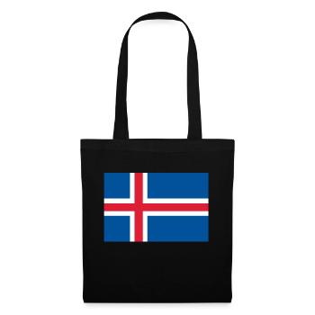 Drapeau de l’Islande - Sac en tissu - noir - Devant