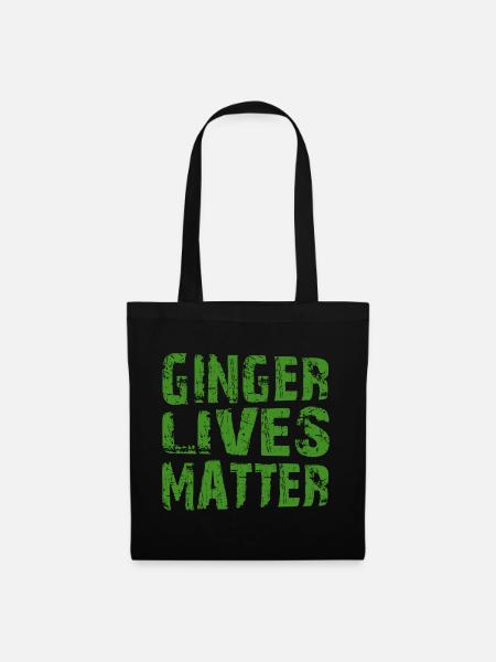 Ginger Lives Matter St. Patrick’s Day Vert Irlandais - Sac en tissu - noir