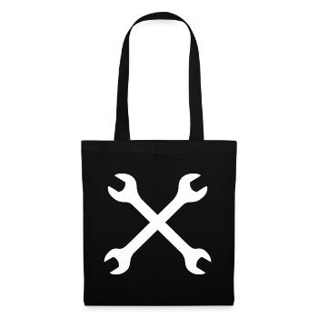 Mécanicien, atelier, hommes, femmes, cadeau - Sac en tissu - noir - Devant