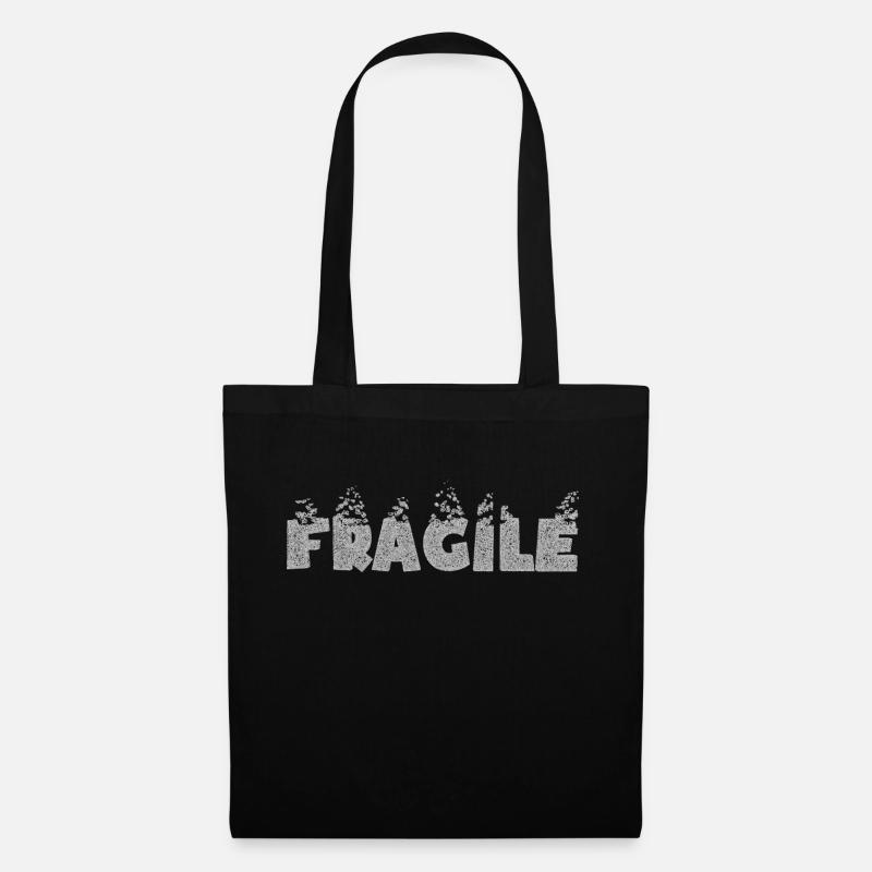 Fragile - Stoffbeutel - Schwarz