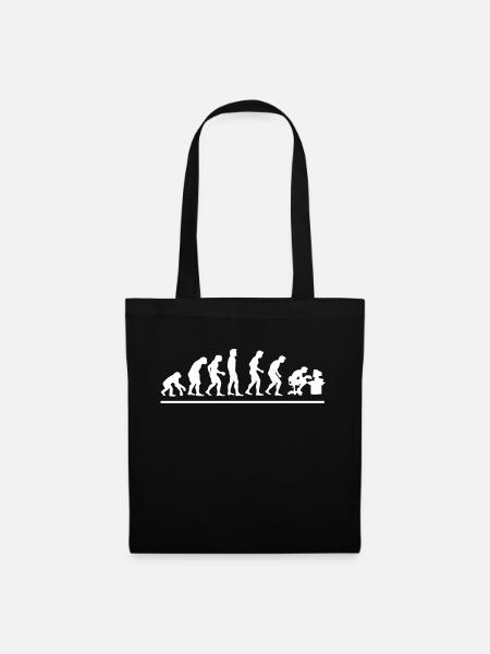 Évolution geek / humour geek - Sac en tissu - noir