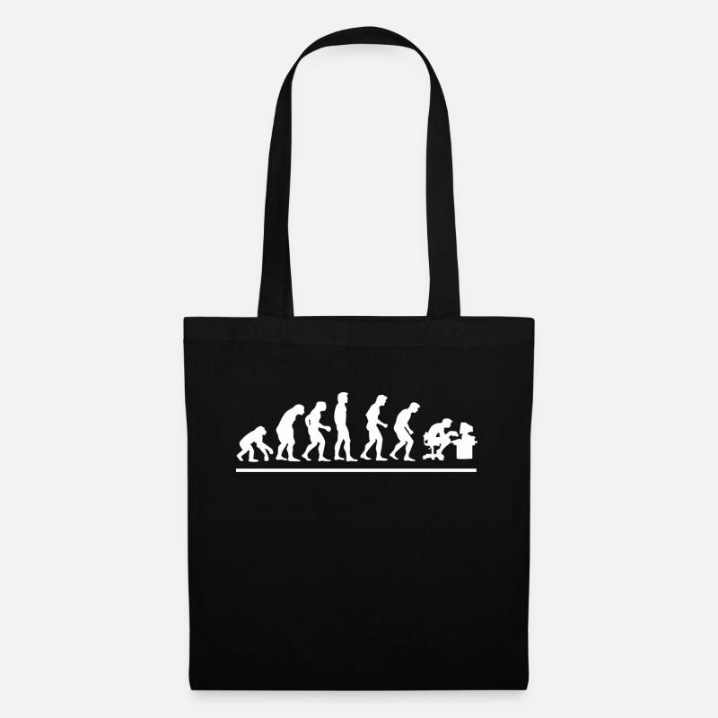 Évolution geek / humour geek - Sac en tissu - noir