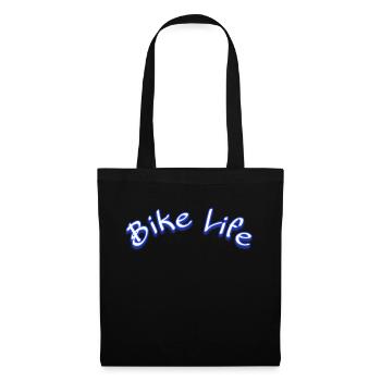 Bike Life basic gebogen - Stoffbeutel - Schwarz - Vorne