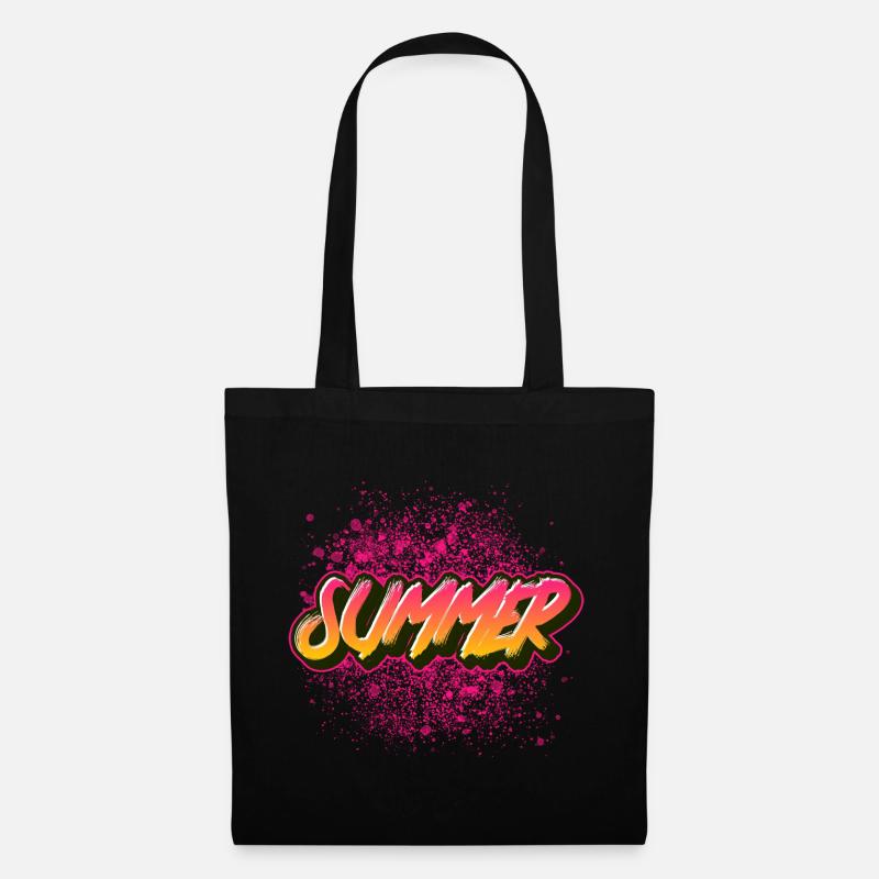 Summer Sommer - Stoffbeutel - Schwarz