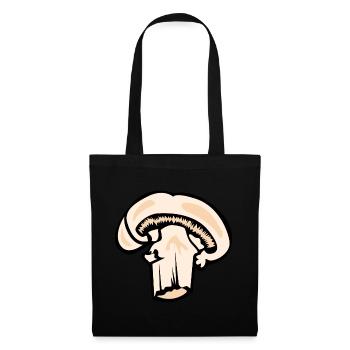 Champignon - Sac en tissu - noir - Devant