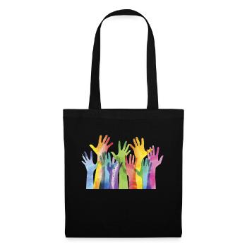 All hands. Rainbow. Inclusive. LGBTI - Tote Bag - black - Front